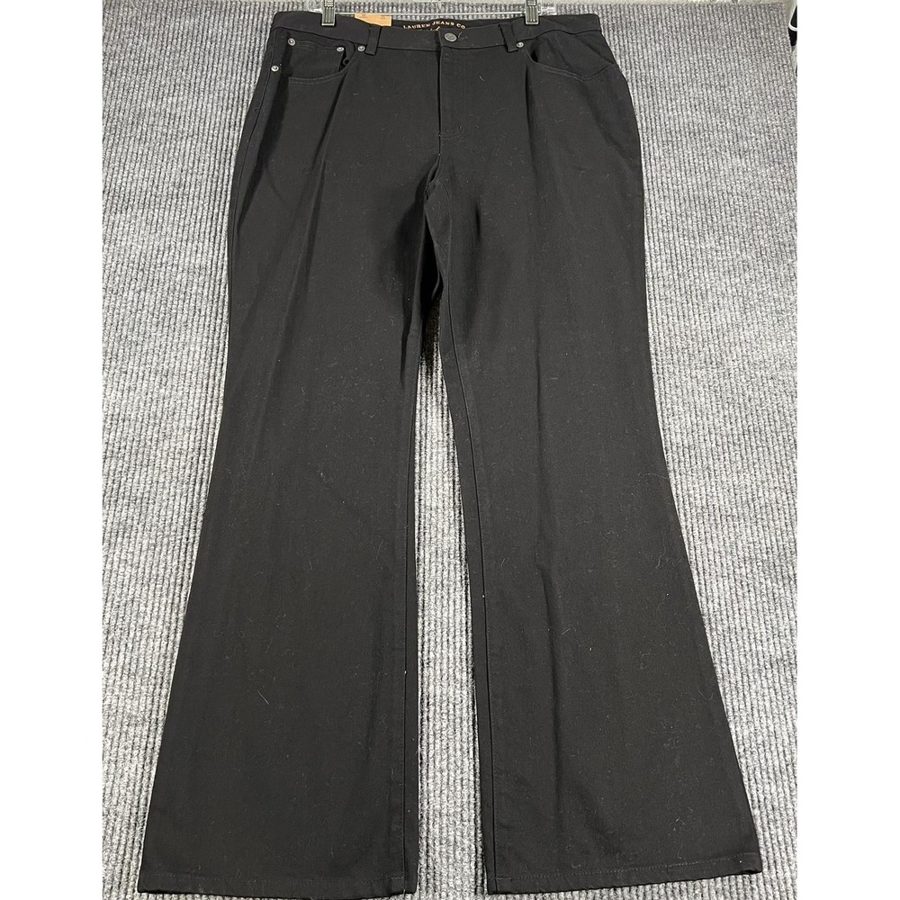 Lauren Ralph Lauren Jeans Womens 16 33 Black Manhattan Classic Bootcut Stretch